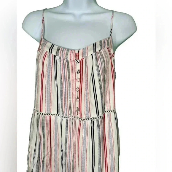 Francesca's Mi Ami Women's Size M Casey Striped Swing Dress Button Pattern NWT - Picture 3 of 7